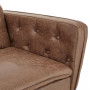 Sarantino Faux Leather Sofa Bed Couch Furniture Lounge Seat Brown thumbnail 11