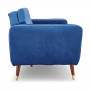 Sarantino Faux Velvet Sofa Bed Couch Furniture Lounge Suite Futon Blue thumbnail 5