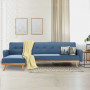 Sarantino 3-Seater wooden Corner Sofa Bed Lounge Chaise Couch - Blue thumbnail 12