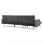 Sarantino 3-Seater Wood Corner Sofa Bed Lounge Chaise Couch Dark Grey thumbnail 7