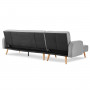 Sarantino 3-Seater Wooden Corner Bed Lounge Chaise Sofa - Light Grey thumbnail 7