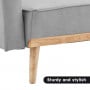 Sarantino 3-Seater Wooden Corner Bed Lounge Chaise Sofa - Light Grey thumbnail 10