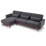 Sarantino Faux Velvet Sofa Bed Couch Lounge Chaise Cushions D.Grey thumbnail 3