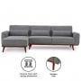Sarantino Faux Velvet Sofa Bed Couch Lounge Chaise Cushions L.Grey thumbnail 10