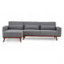 Sarantino Faux Velvet Sofa Bed Couch Lounge Chaise Cushions L.Grey thumbnail 1