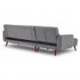 Sarantino Faux Velvet Sofa Bed Couch Lounge Chaise Cushions L.Grey thumbnail 6