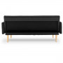 Sarantino 3 Seater Modular Linen Fabric Sofa Bed Couch Armrest Black thumbnail 6