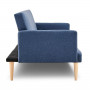 Sarantino 3 Seater Modular Linen Fabric Sofa Bed Couch Armrest Blue thumbnail 5