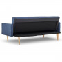 Sarantino 3 Seater Modular Linen Fabric Sofa Bed Couch Armrest Blue thumbnail 7