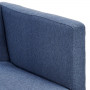 Sarantino 3 Seater Modular Linen Fabric Sofa Bed Couch Armrest Blue thumbnail 11
