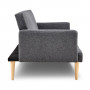 Sarantino 3 Seater Modular Linen Fabric Sofa Bed Couch Dark Grey thumbnail 5