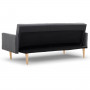 Sarantino 3 Seater Modular Linen Fabric Sofa Bed Couch Dark Grey thumbnail 7