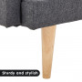 Sarantino 3 Seater Modular Linen Fabric Sofa Bed Couch Dark Grey thumbnail 11