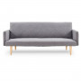 Sarantino 3 Seater Modular Linen Fabric Sofa Bed Couch Light Grey thumbnail 2
