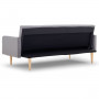 Sarantino 3 Seater Modular Linen Fabric Sofa Bed Couch Light Grey thumbnail 7