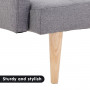 Sarantino 3 Seater Modular Linen Fabric Sofa Bed Couch Light Grey thumbnail 11