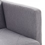 Sarantino 3 Seater Modular Linen Fabric Sofa Bed Couch Light Grey thumbnail 12