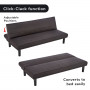 Sarantino 3 Seater M 2620 Modular Linen Sofa Bed Couch - Black thumbnail 3