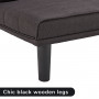 Sarantino 3 Seater M 2620 Modular Linen Sofa Bed Couch - Black thumbnail 11