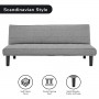 Sarantino 3 Seater M 2620 Modular Linen Sofa Bed Couch - Light Grey thumbnail 3
