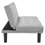 Sarantino 3 Seater Futon Modular Linen Sofa Bed Couch - Light Grey thumbnail 3