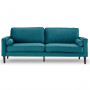 Sarantino Faux Velvet Sofa Bed Couch Furniture Lounge Suite Seat Blue thumbnail 1