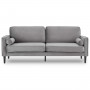 Sarantino Faux Velvet Sofa Bed Couch Furniture Lounge Suite Seat Grey thumbnail 1