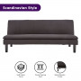 Sarantino 3 Seater Modular Faux Linen Fabric Sofa Bed Couch - Black thumbnail 2