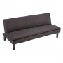 Sarantino 3 Seater Modular Faux Linen Fabric Sofa Bed Couch - Black thumbnail 4