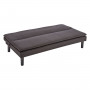 Sarantino 3 Seater Modular Faux Linen Fabric Sofa Bed Couch - Black thumbnail 5