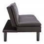 Sarantino 3 Seater Modular Faux Linen Fabric Sofa Bed Couch - Black thumbnail 7