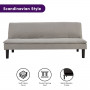 Sarantino 3 Seater Modular Faux Linen Fabric Sofa Bed Couch Light Grey thumbnail 2