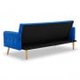 Sarantino 3 Seater Modular Linen Fabric Sofa Bed Couch Armrest - Blue thumbnail 6