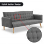 Sarantino 3 Seater Modular Linen Fabric Sofa Bed Couch Armrest Grey thumbnail 10