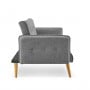 Sarantino 3 Seater Modular Linen Fabric Sofa Bed Couch Armrest Grey thumbnail 5
