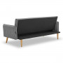 Sarantino 3 Seater Modular Linen Fabric Sofa Bed Couch Armrest Grey thumbnail 7