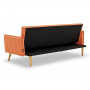 Sarantino 3 Seater Modular Linen Fabric Sofa Bed Couch Armrest Orange thumbnail 7