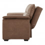 Sarantino Distressed Fabric Sofa Bed Furniture Lounge Suite Brown thumbnail 4
