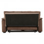 Sarantino Distressed Fabric Sofa Bed Furniture Lounge Suite Brown thumbnail 5