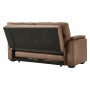 Sarantino Distressed Fabric Sofa Bed Furniture Lounge Suite Brown thumbnail 6