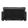 Sarantino Faux Leather Sofa Bed Couch Furniture Lounge Suite Black thumbnail 5