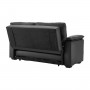 Sarantino Faux Leather Sofa Bed Couch Furniture Lounge Suite Black thumbnail 6