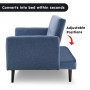 Sarantino 3 Seater Modular Linen Fabric Bed Sofa Couch Armrest Blue thumbnail 3