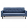 Sarantino 3 Seater Modular Linen Fabric Bed Sofa Couch Armrest Blue thumbnail 1