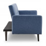 Sarantino 3 Seater Modular Linen Fabric Bed Sofa Couch Armrest Blue thumbnail 5
