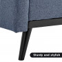 Sarantino 3 Seater Modular Linen Fabric Bed Sofa Couch Armrest Blue thumbnail 10