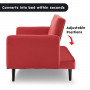 Sarantino 3 Seater Modular Linen Fabric  Bed Sofa Armrest Red thumbnail 3