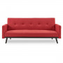 Sarantino 3 Seater Modular Linen Fabric  Bed Sofa Armrest Red thumbnail 1