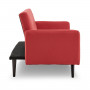 Sarantino 3 Seater Modular Linen Fabric  Bed Sofa Armrest Red thumbnail 5