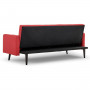 Sarantino 3 Seater Modular Linen Fabric  Bed Sofa Armrest Red thumbnail 7